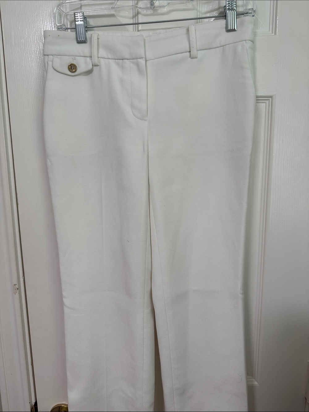 Jones New York White Straight-Leg Dress Trousers